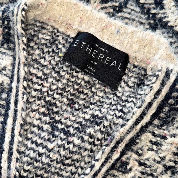 Ethereal Anthropologie Cardigan Sweater Geometric Cozy L - Picture 2 of 8